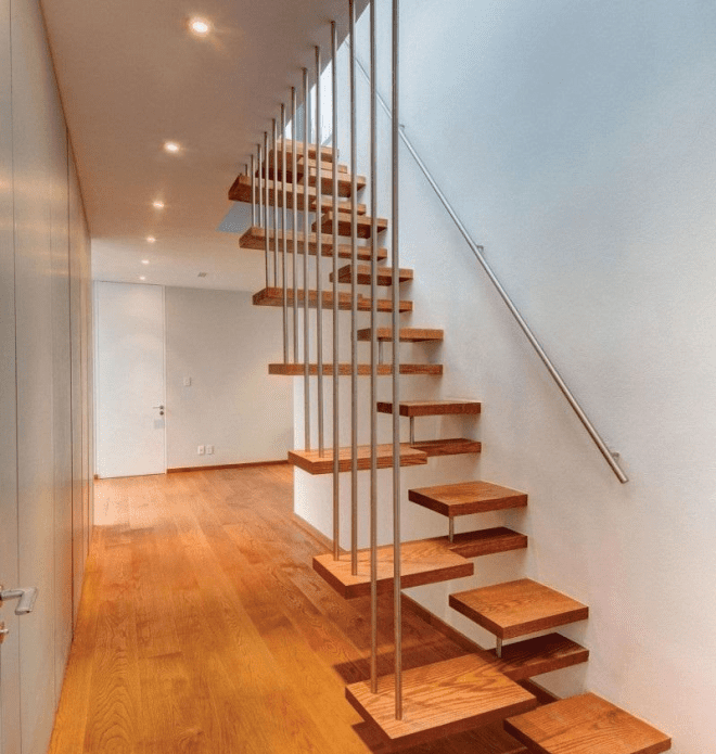 Лестница гусиный шаг на второй этаж - разновидности, проектирование, структура