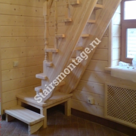 Лестница для дачи, купить деревянную дачную лестницу на второй этаж (недорого), цена в Москве
