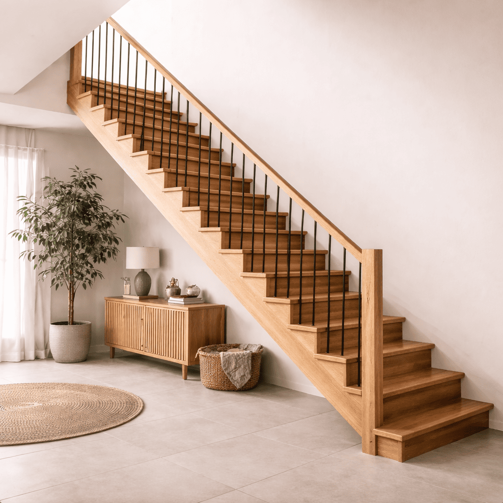 Современная лестница в интерьере.png Маршевая лестница