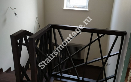 Отделка бетонной лестницы № 146