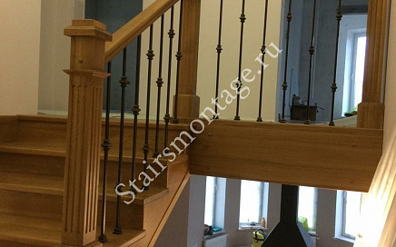 Отделка металлической лестницы в д. Благовещенка Отделка металлической лестницы в д. Благовещенка