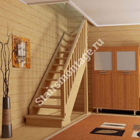Лестница Г-образная ЛС-215м new из сосны