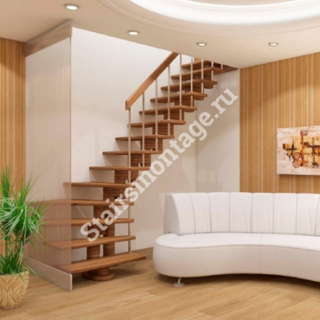 Лестница Г-образная К-008м № 116 из дуба