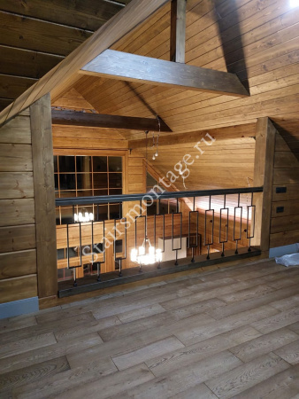 П-образная лестница с поворотом на 180 градусов и площадкой № 179