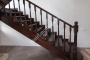 Деревянная лестница с поворотом № 142