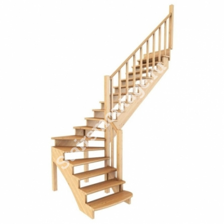 Лестница Г-образная К-001м/6 из сосны