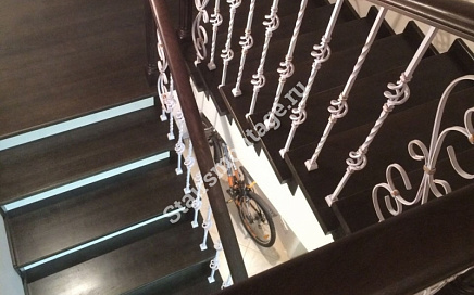 Отделка бетонной лестницы № 162 Отделка бетонной лестницы № 162