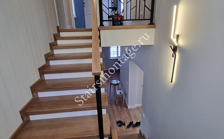 Отделка бетонной лестницы в СНТ Сельский Труженик