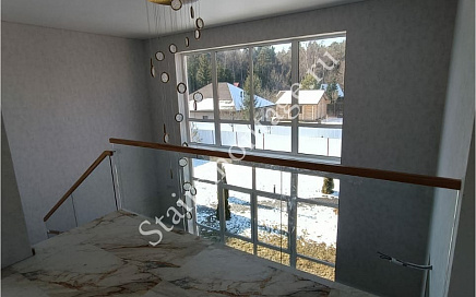 Отделка бетонной лестницы в Большаково