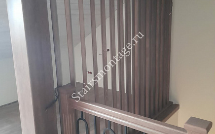 Отделка металлической лестницы в Кутузово Клаб