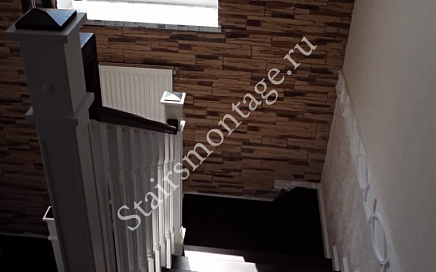 Отделка бетонной лестницы в КП Лосиный Парк