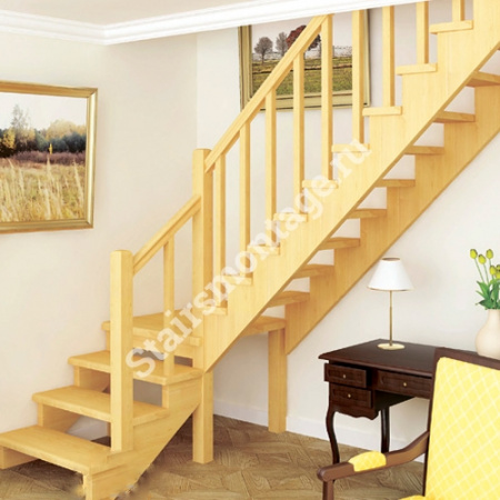 Лестница Г-образная ЛЕС - 08 из хвойных пород дерева Лестница Г-образная ЛЕС - 08 из хвойных пород дерева