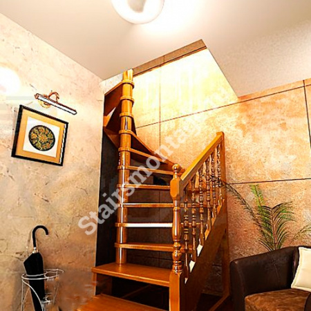 Лестница  П-образная ЛЕС - 03  из хвойных пород дерева