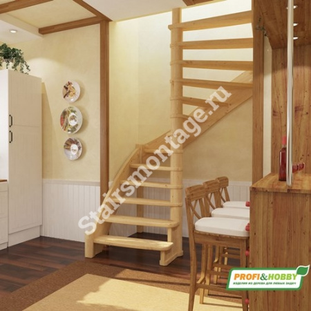 Лестница П-образная ЛС-01м № 118 new из сосны