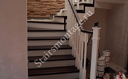 Отделка бетонной лестницы в КП Лосиный Парк