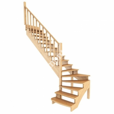 Лестница Г-образная К-001м/5 из сосны