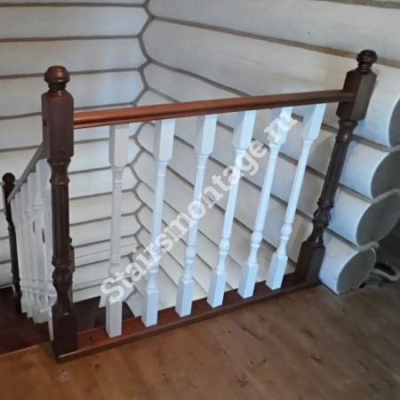 Лестница из лиственницы и сосны на заказ № 86