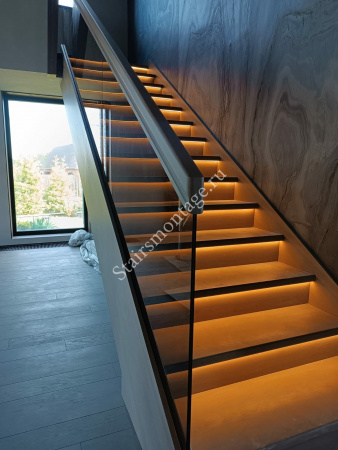 Отделка бетонной лестницы № 217 Отделка бетонной лестницы № 217
