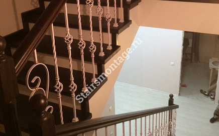 Отделка бетонной лестницы № 162 Отделка бетонной лестницы № 162