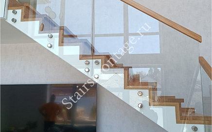 Отделка бетонной лестницы в Большаково