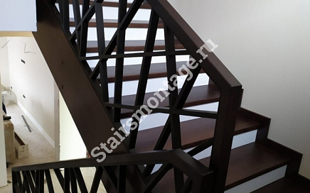 Отделка бетонной лестницы № 146