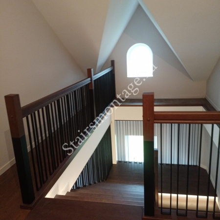 Лестница с поворотом на 180 градусов через площадку № 180