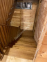 Лестница из сосны с поворотом 180 градусов и площадкой № 209 Лестница из сосны с поворотом 180 градусов и площадкой № 209