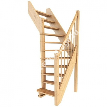 Лестница Г-образная  базовая под покраску ЛС-91м №122 из сосны