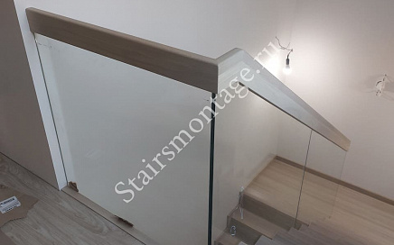 Отделка бетонной лестницы в деревне Захарково