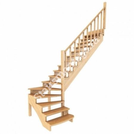 Лестница Г-образная К-001м/5 из сосны