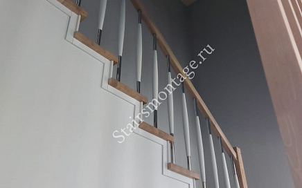 Отделка бетонной лестницы в Ступино