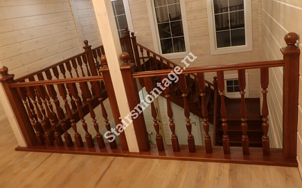 Лестница из дуба № 144