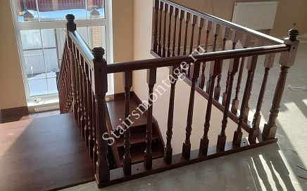 Отделка металлической лестницы в п. Дьяково Отделка металлической лестницы в п. Дьяково