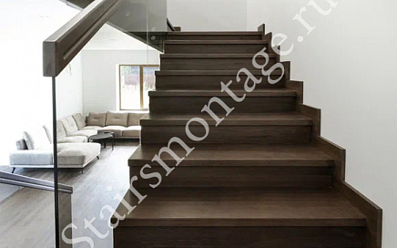 Отделка бетонной лестницы в Голицыно