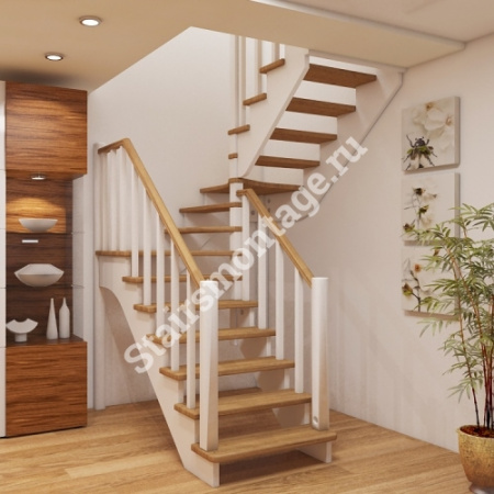 Лестница П-образная К-034м из сосны