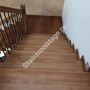 Бетонная лестница отделанная дубом с поворотом на 180 градусов через 2 площадки №108 Бетонная лестница отделанная дубом с поворотом на 180 градусов через 2 площадки №108