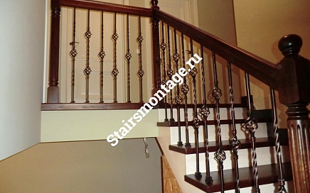 Лестница из лиственницы №157