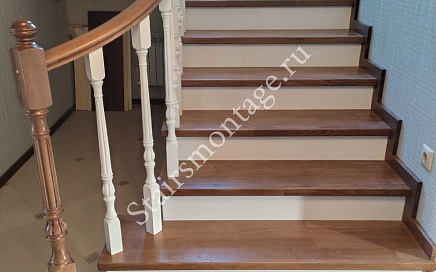 Отделка бетонной лестницы в п. Снегири