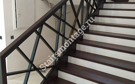 Отделка бетонной лестницы № 146