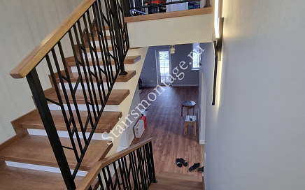 Отделка бетонной лестницы в СНТ Сельский Труженик