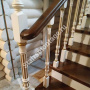 Деревянная лестница из дуба и сосны №107