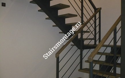 Лестница на металлическом монокосоуре