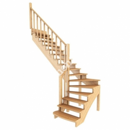 Лестница Г-образная К-001м/6 из сосны