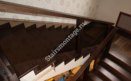 Отделка бетонной лестницы № 145