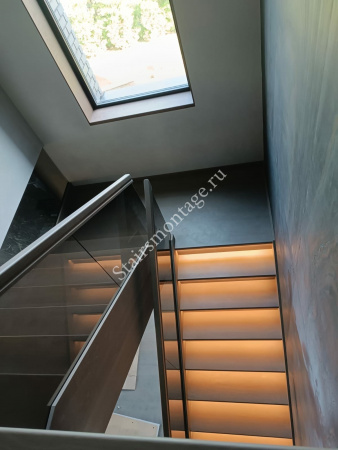 Отделка бетонной лестницы № 217 Отделка бетонной лестницы № 217