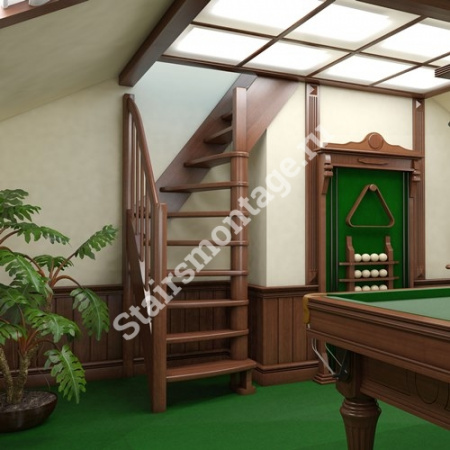 Лестница Г-образная ЛС-91м № 124 из сосны