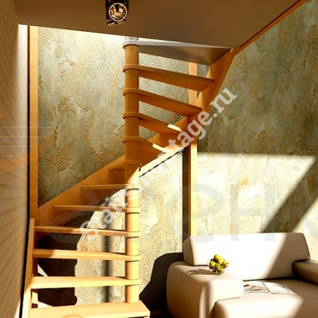 Лестница П-образная ЛЕС - 01 из хвойных пород дерева