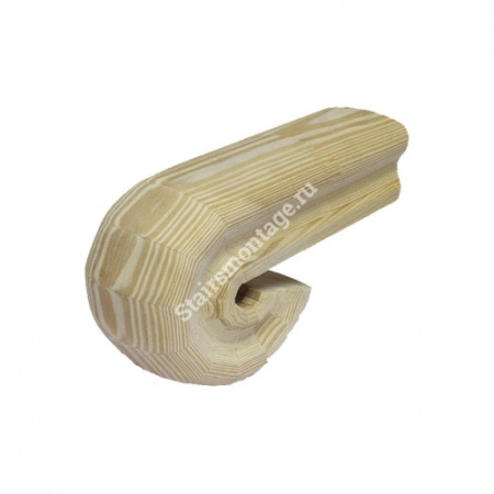 Окончание поручня из сосны «Улитка»